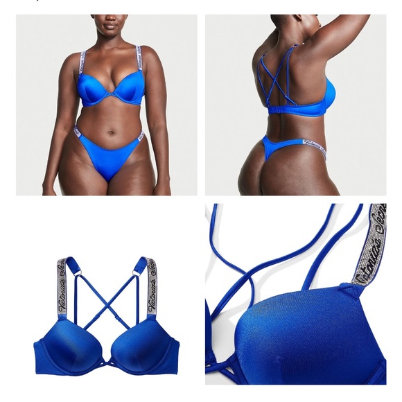 NWT VICTORIA'S SECRET SWIM
Shine Strap Bombshell Add-2-Cups Push-Up Bikini Set - Picture 3 of 7